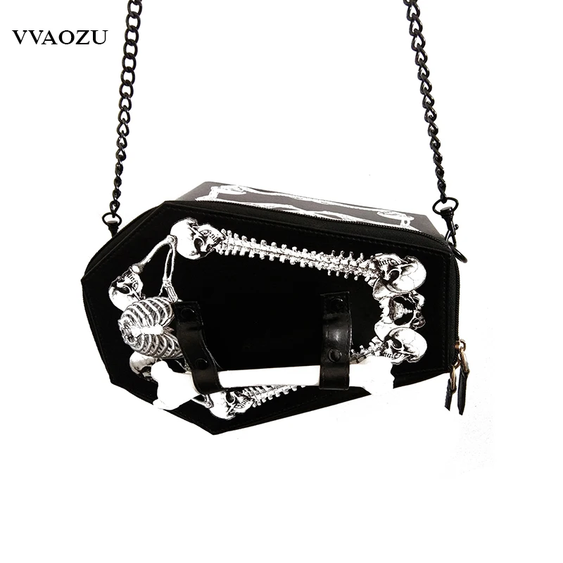 VVAOZU Japan Harajuku Skull Head Box Tote Crossbody Bags