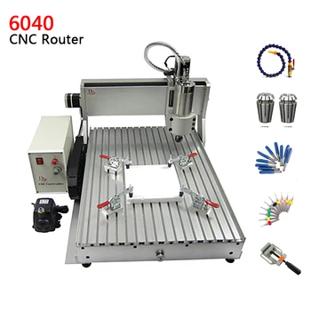 

CNC router woodworking lathe 3axis engraving machine 6040 2.2KW water cooling spindle