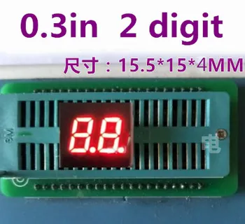 

0.3 inch two Segment digital tube RED 0.3" 0.3in Digital Tube 10PIN Common anode cathode 2 bit 7 Segment digit led display