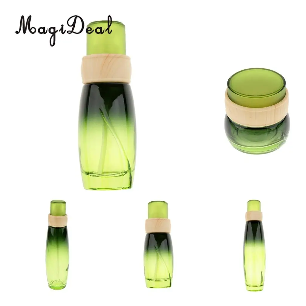 Empty Glass Makeup Container Face Cream Jars Pump Spray Eye Cream Bottle Skin Care Products Container Case for Travel