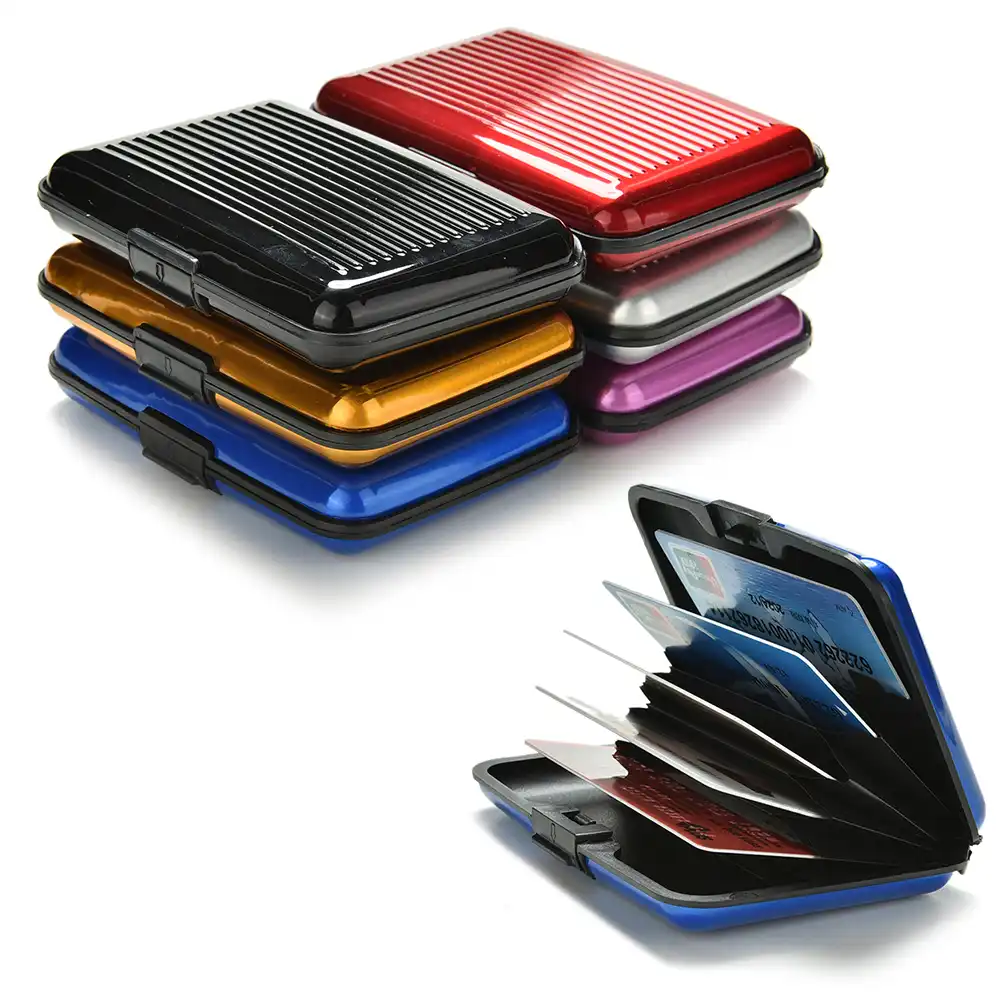 Aluminum Metal Bankcard Blocking Hard Case Wallet Credit Card Anti RFID
