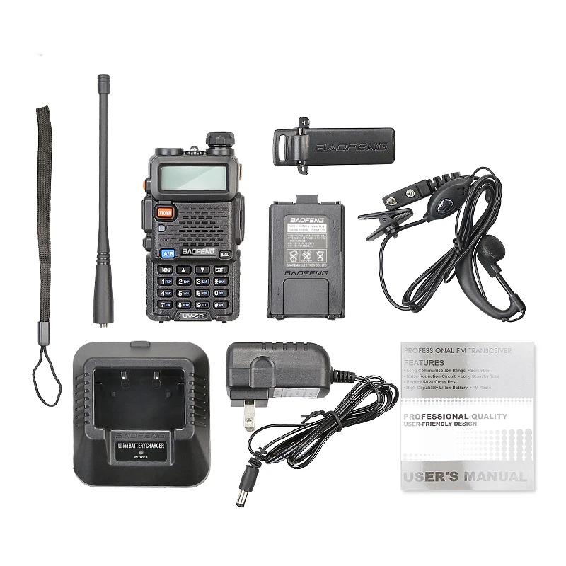 Портативный радионабор полицейское оборудование рация Baofeng uv 5r для Pmr ham