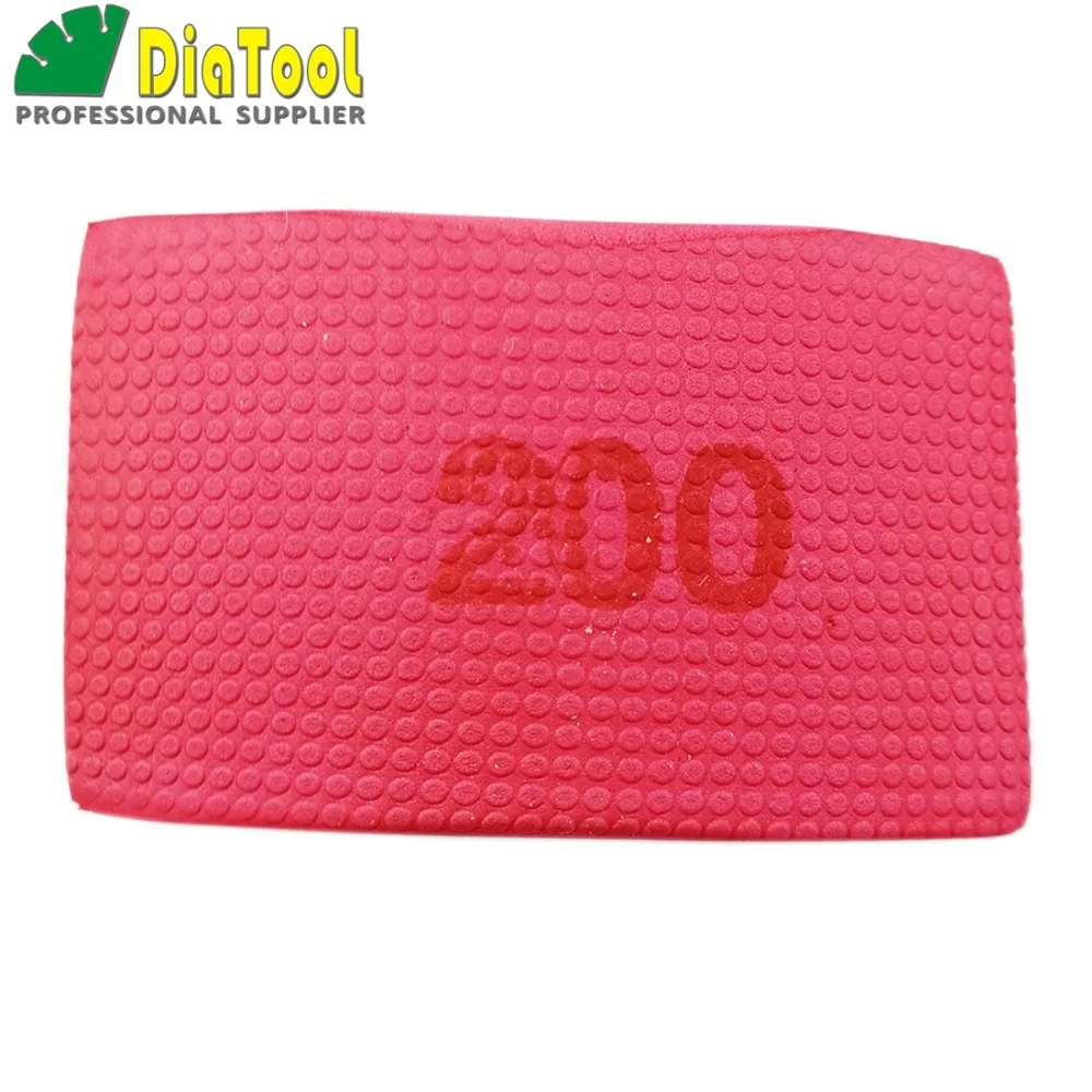 Grit #200 Coated Diamond hand polishing pad, foam-backed coated grinding block for granite marble stone