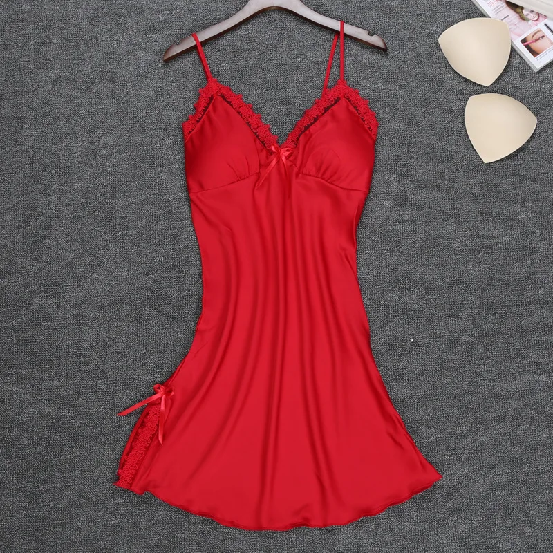 red sleep dress