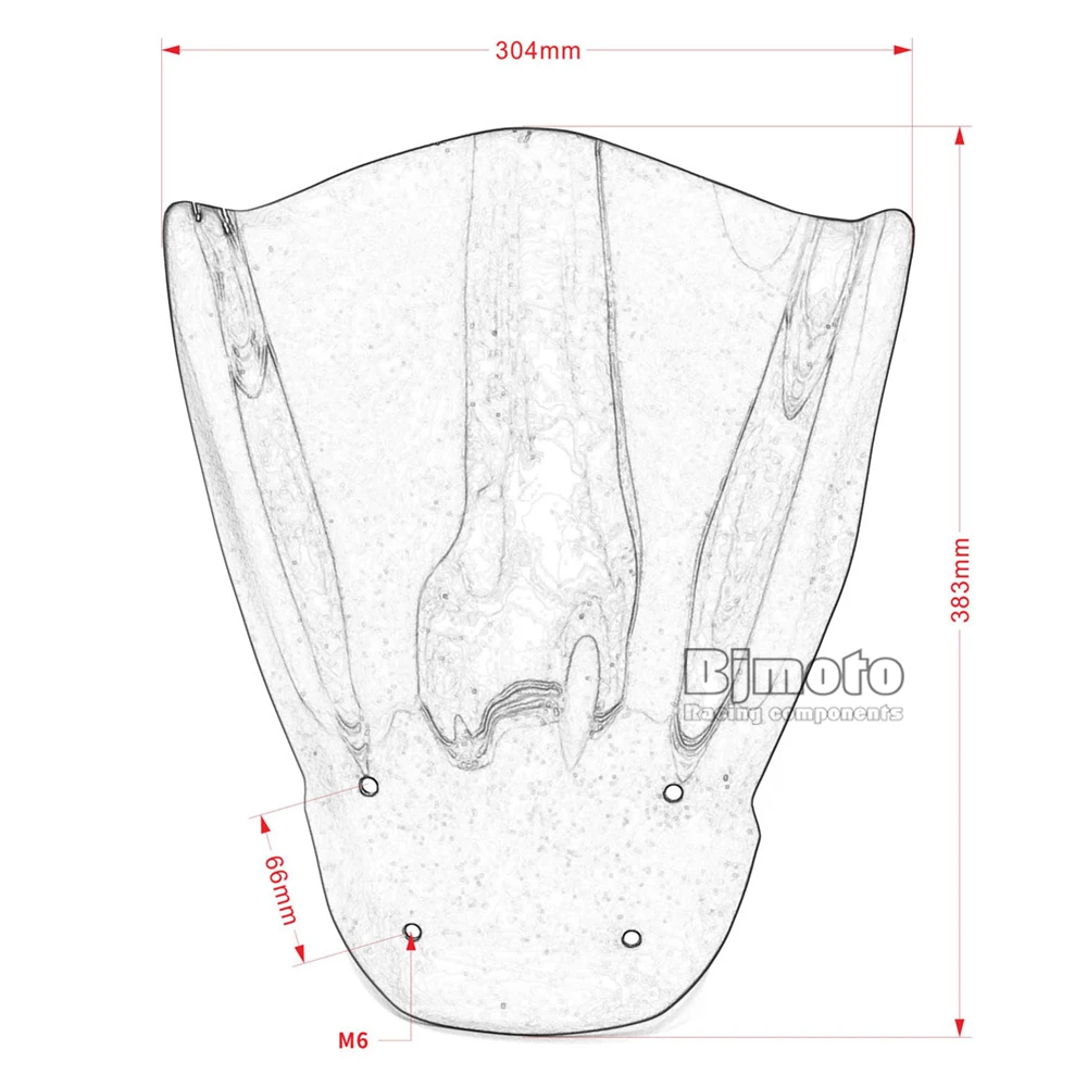 Bjmoto мотоциклетные MT07 FZ07 ветрового стекла ветроотражатель whidshield для Yamaha MT-07 2013- ФЗ 07 FZ-07