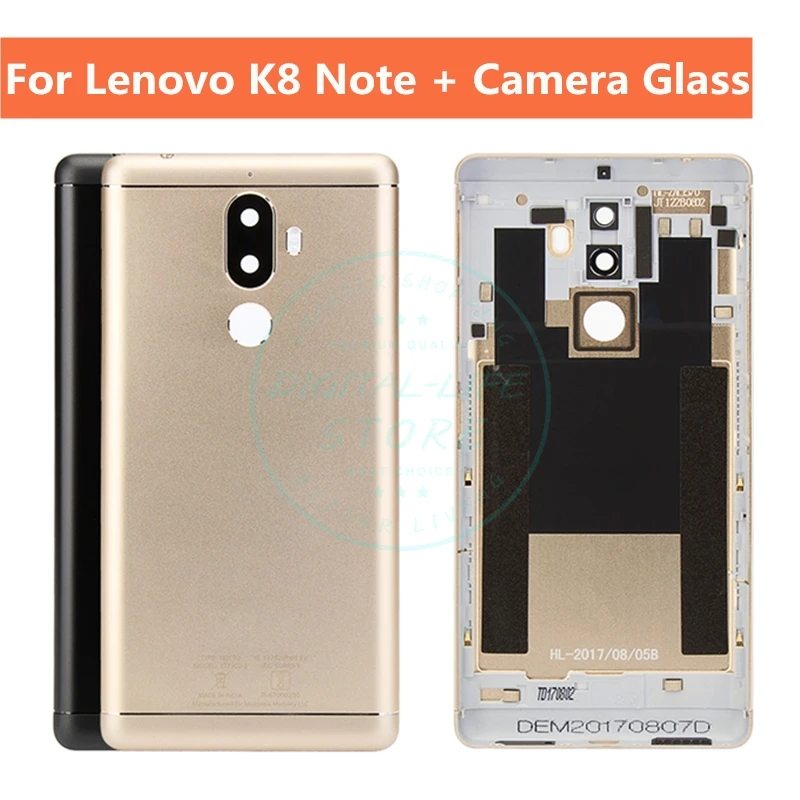 

For Lenovo K8 Note Original Back Battery Cover Metal Real Battery Door Housing For Lenovo K8 Note Replacement Repair Spare Parts