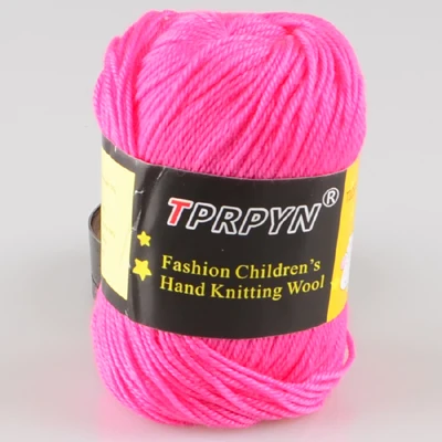 TPRPYN 1 шт = 50 г 135 метров дешевая пряжа для вязания крючком из Китая, органическая детская шерстяная пряжа, моток, экологически чистый краситель - Цвет: 11 rose red