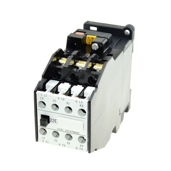 

AC Motor Magnetic Starter Contactors 22A 3P 2NO 2NC 24V 110V 220V 380V Coil Voltage 50Hz AC Contactor Relay 35mm Din Rail Mount