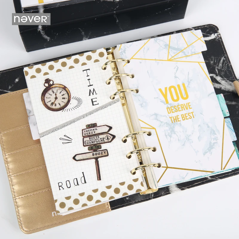 Never marble серии Аксессуары для планировщика индексный разделитель Filofax Binder notebook 6