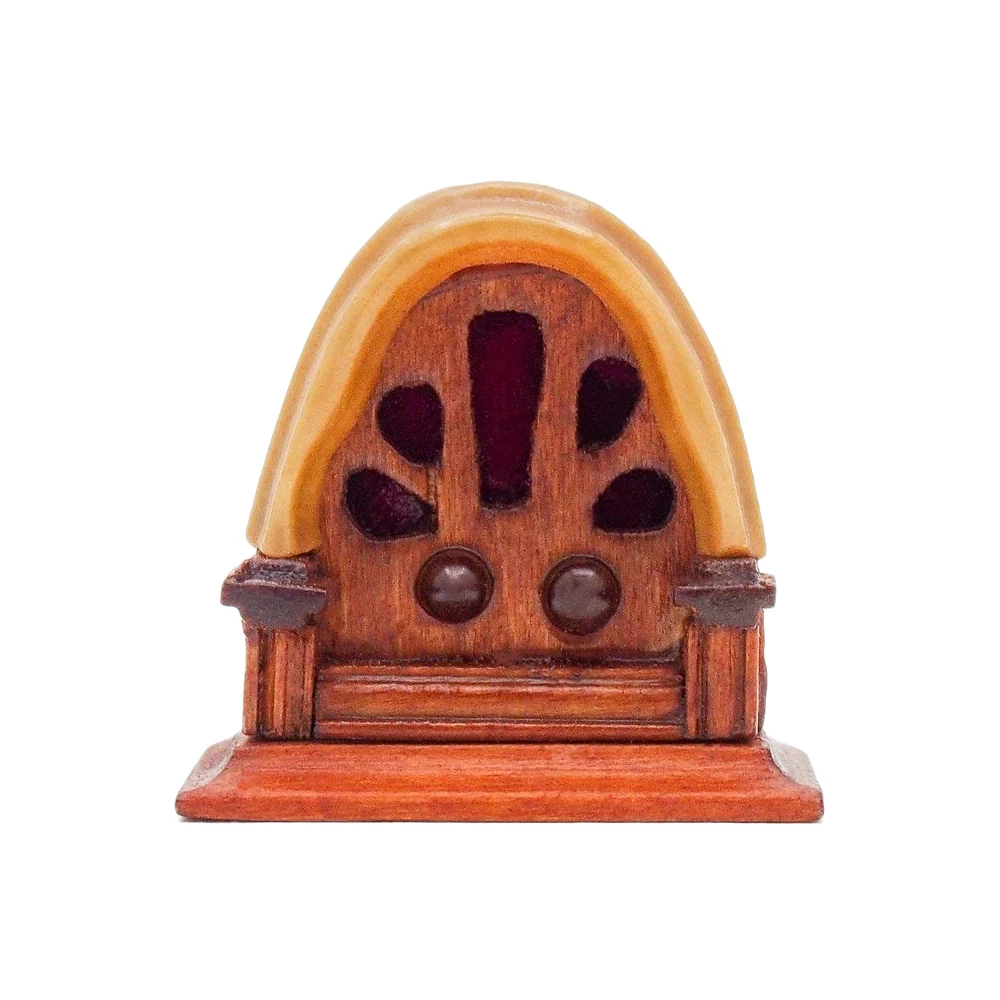 Odoria 112 Miniature Vintage Antique Table Radio Wood Living Room