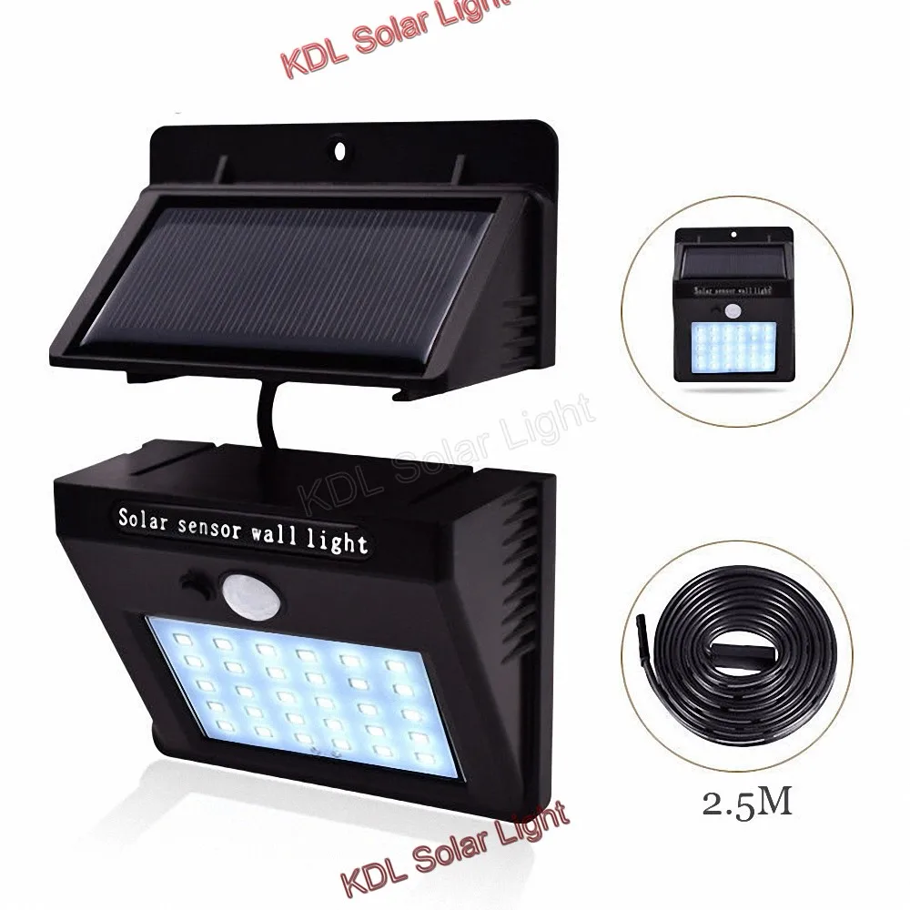 Solar Light Recharge 20/30 Leds PIR Motion Sensor Lamp Outdoor Garden