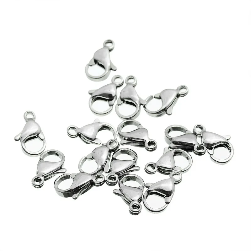 

LASPERAL Stainless Steel Lobster Clasps For Jewelry Making Necklaces Bracelets DIY Jewelry Findings Components 20PCs 11x7mm