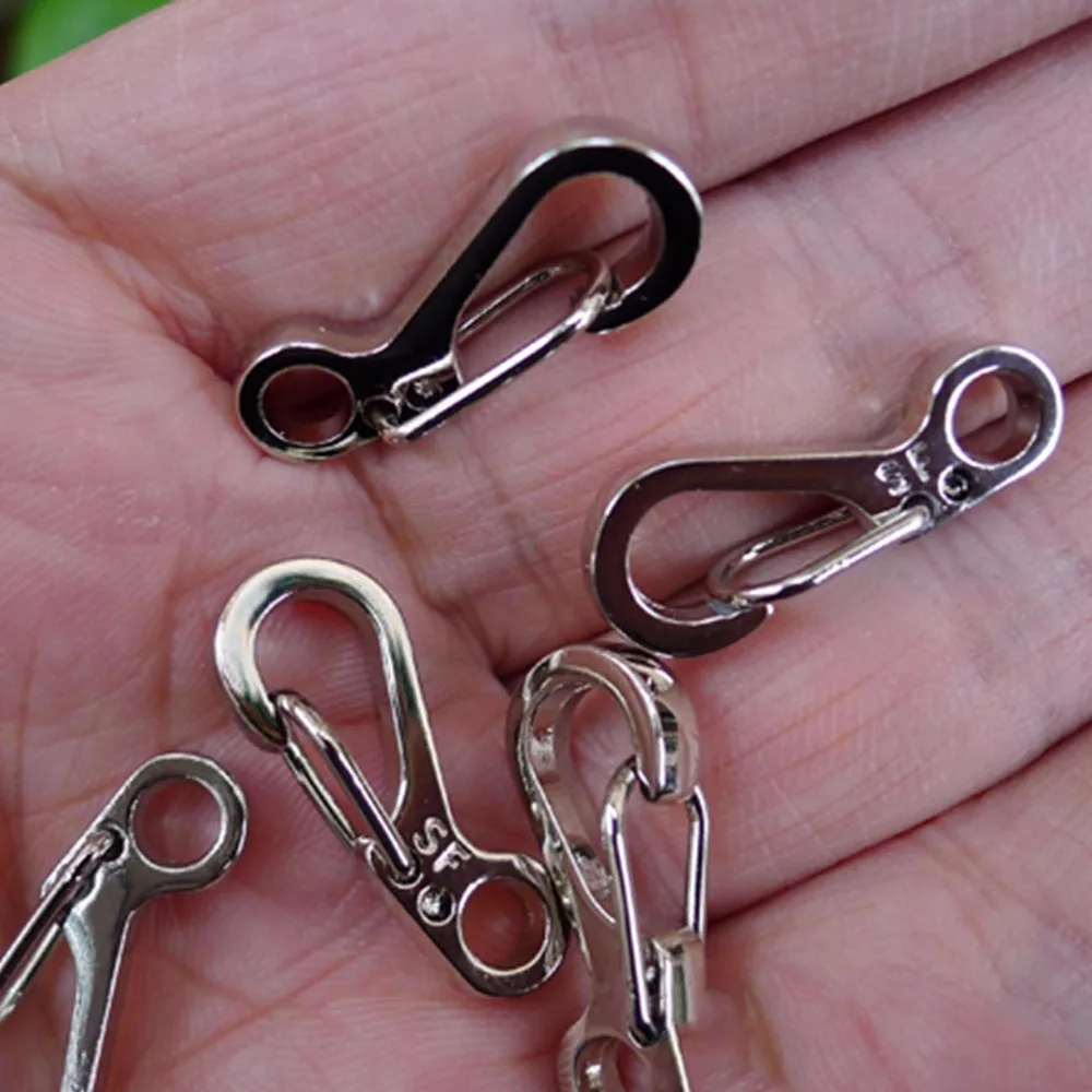 New 10pcs Mini SF Spring Backpack Clasps Climbing Carabiners EDC Keychain Camping Bottle Hooks Paracord Tactical Survival Gear New 10pcs Mini SF Spring Backpack Clasps Climbing Carabiners EDC Keychain Camping Bottle Hooks Paracord Tactical Survival Gear