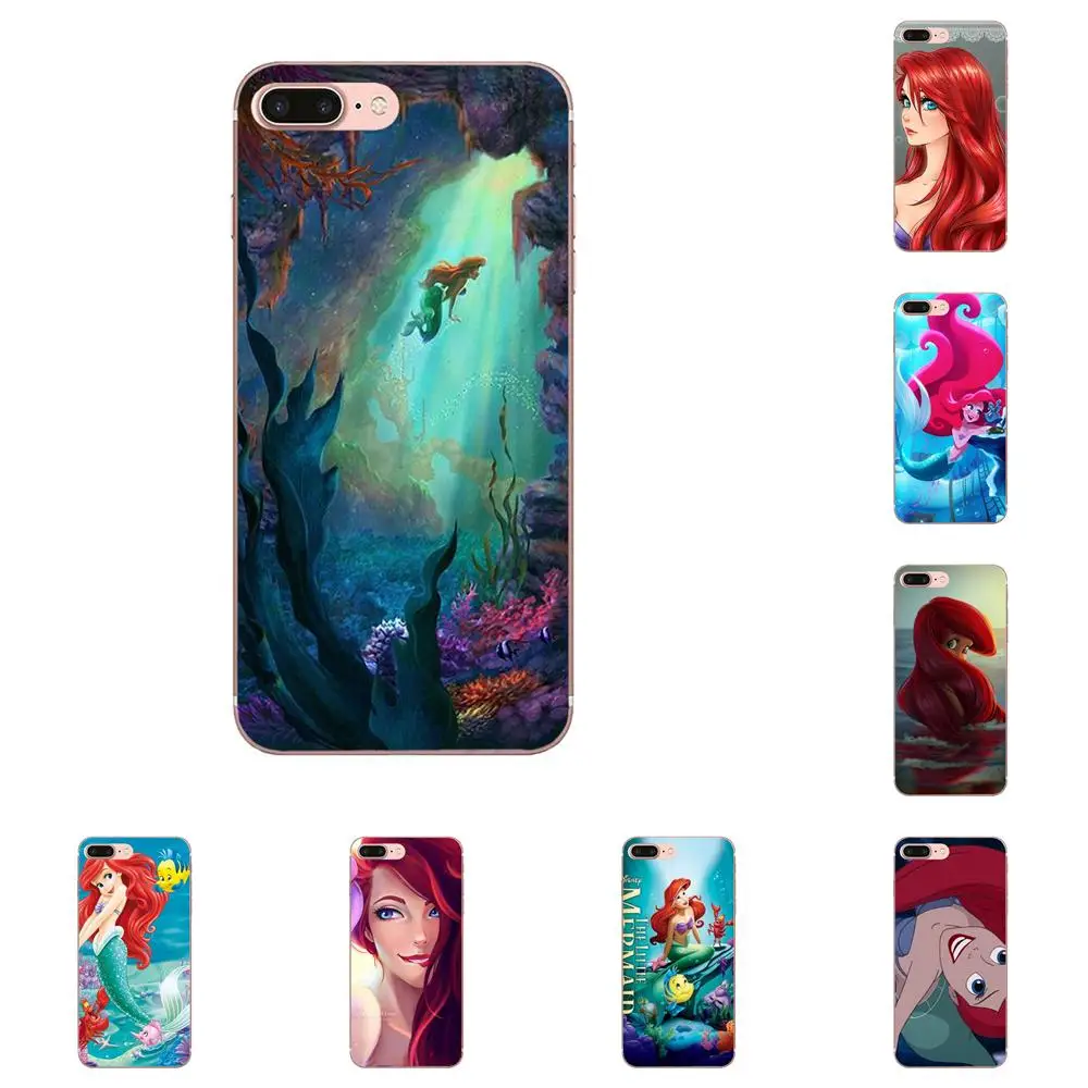

For Xiaomi Redmi Mi Note 7 8 9 SE Pro Lite Go Play Diy Colorful Drawing TPU Ariel The Little Mermaid