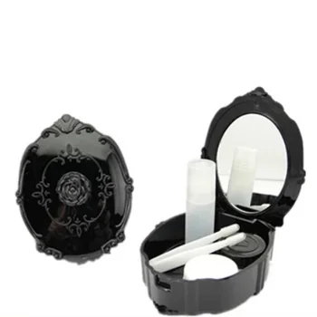 

1Pc Black Designer Contact Lenses Box & Case Spectacle Cases Contact Lens Case Promotional Gift Eyewear Accessories