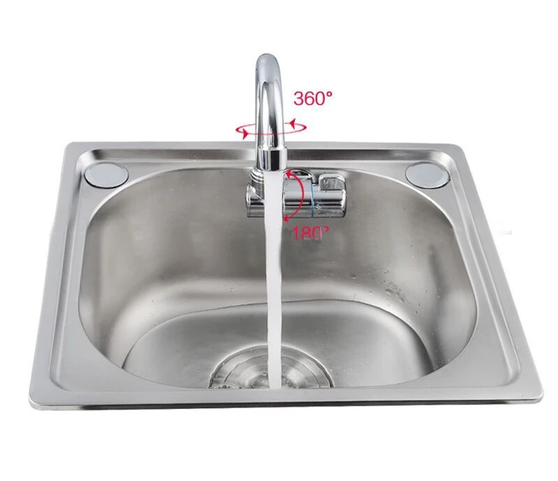  RV folding 360 Rotation Faucet Kitchen Aerator Cold & Hot Water Tap For Bathroom Deck Caravan RV Bo - 33047320155