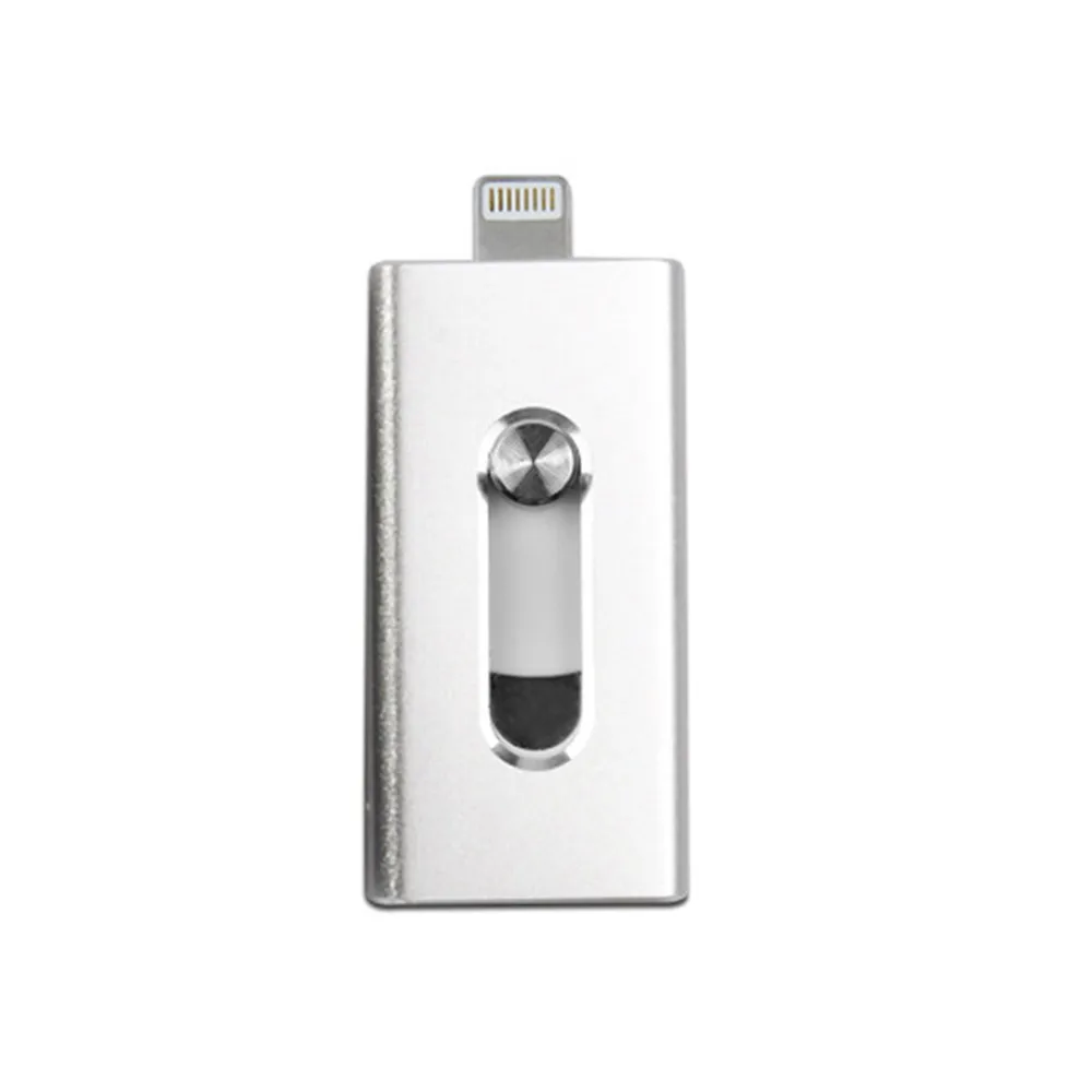 3 в 1 Lightning OTG флеш-диск USB 2,0 32/64/128/256 ГБ флэш-накопитель для iPhone/iPad/IOS/Android/ПК USB флеш-накопитель(золото 128 ГБ - Цвет: Silver 32GB