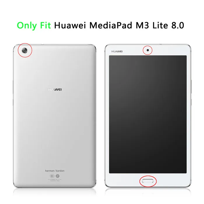 100 шт. PU Стенд чехол для huawei Mediapad M3 молодежи Lite 8 CPN-W09 CPN-AL00 " Tablet+ Экран протектор