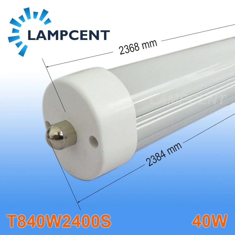10/Pack LED Tube T8 8FT 40W FA8 Single Pin Bulb Light Lamp Fluorescent