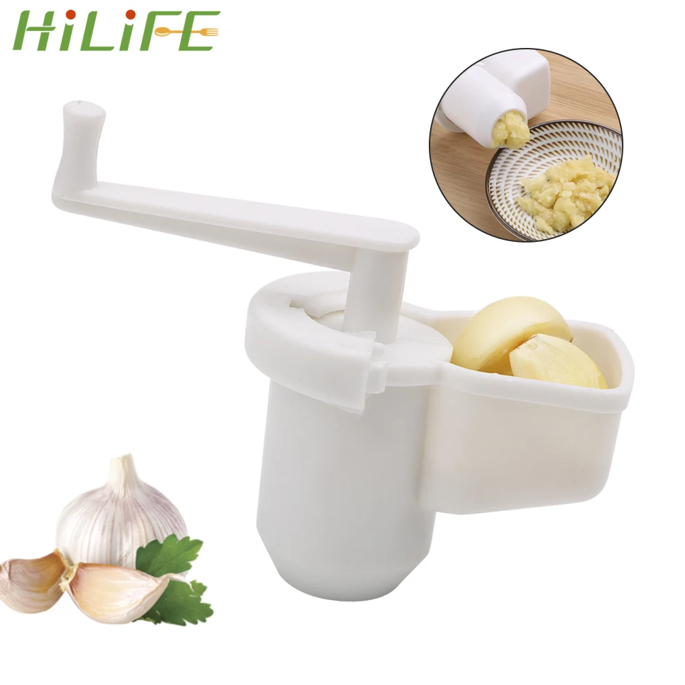 

HILIFE Food Grade PP Kitchen Squeeze Tools Garlic Grinder Cutter Fruit Vegetable Presses Tool Ginger Crusher Muller
