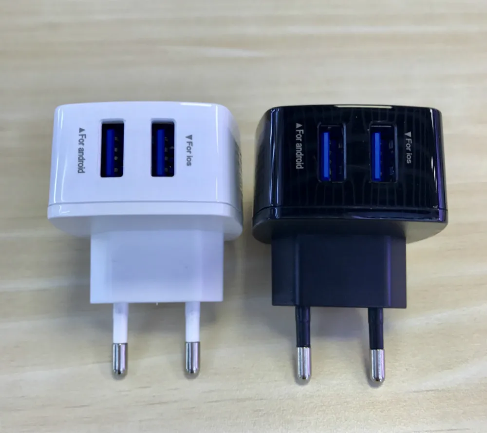 Зарядное устройство для телефона с двумя usb-портами, 5 В, 2,4 А, 2 порта, быстрая зарядка, евро, США, Великобритании, настенное зарядное устройство для iPhone, samsung, Xiaomi, умный мобильный адаптер