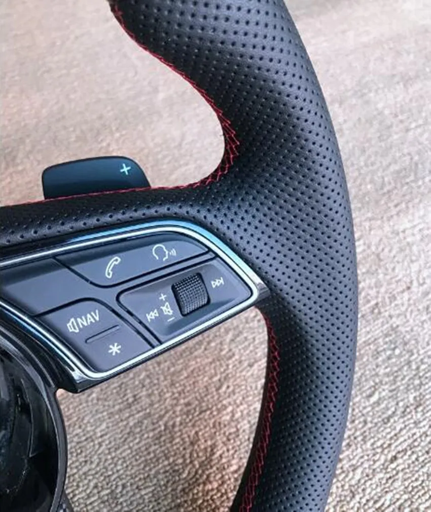 Рулевое колесо из углеродного волокна для нового A4L A3 A5 плоское рулевое