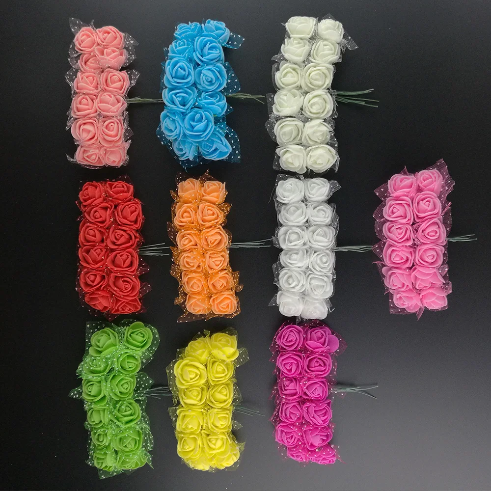 144PCS PE Foam Fake Flower Roses Artificial Flowers Cheap Wedding Decoration for Wedding Party