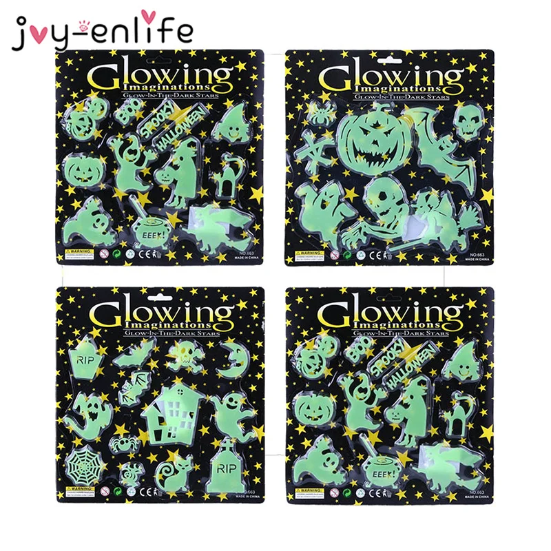 

1pcs Horror Decorative Luminous Wall Stickers Halloween Props For Halloween Supplies Bar Haunted House Scene Decal Room Decor