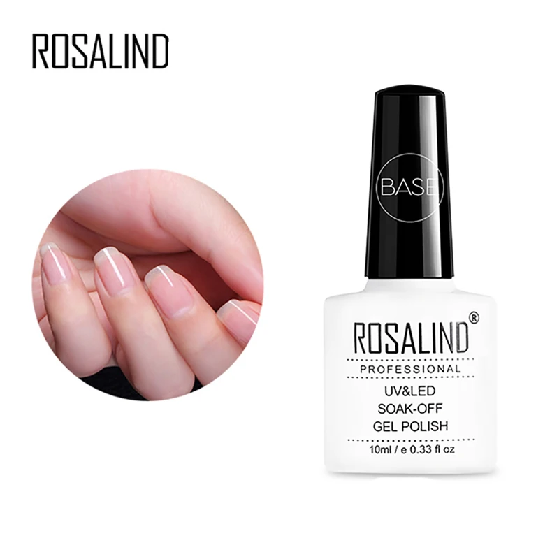 

ROSALIND 10ml Base Coat Nail Foundation Primer for Nail Art UV Manicure Gel Varnish Semi Permanent Soak Off Nail Gel Polish