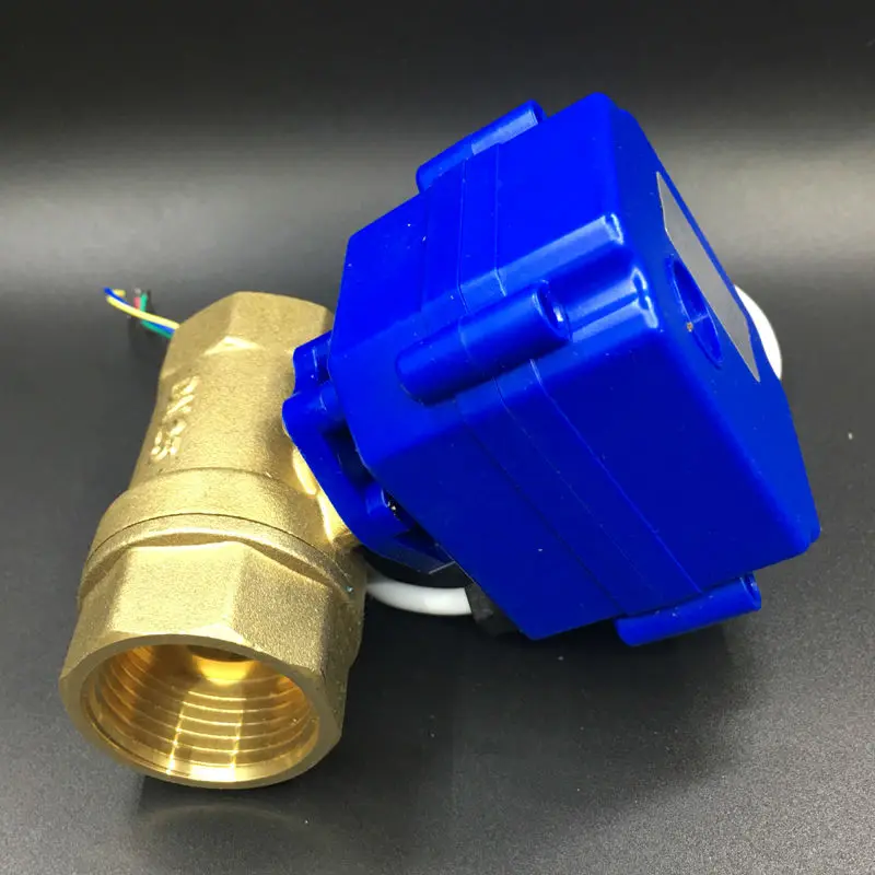 BSP 1'' DN25 Brass Automatic Ball Valve DC12V 2 Way Motorized Ball
