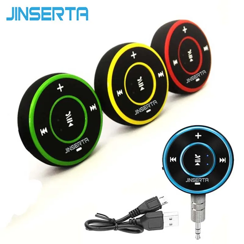 

JINSERTA Mini Wireless Bluetooth Audio Receiver 3.5mm Bluetooth Audio Music Adapter Handsfree Car Kit for Speaker Headphone