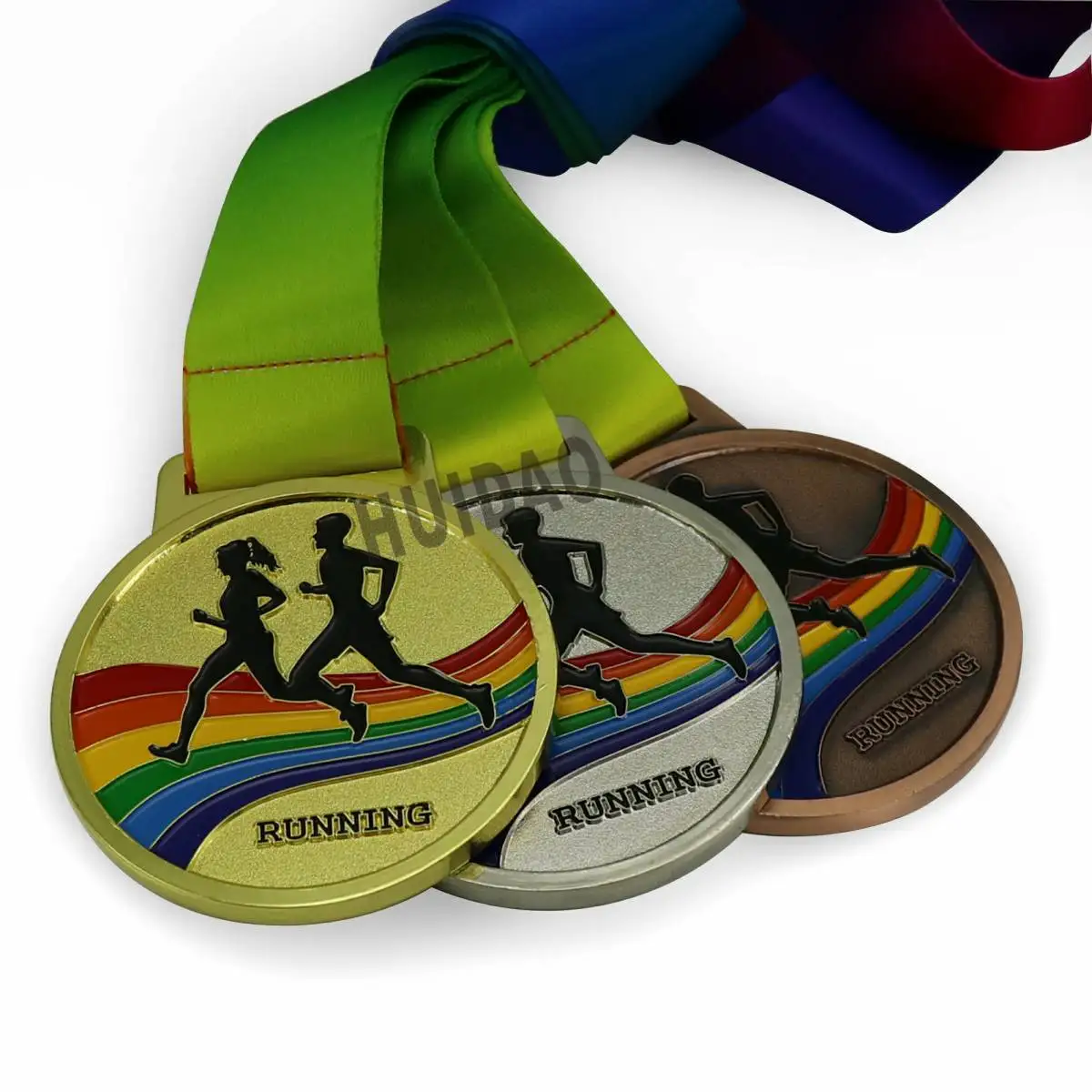 

Size 70MM Men and Women Running Medals with Ribbon 1Set=3Pcs Club Metal Medals Including(1pcs Gold and 1pcs Silver ,1pcs Copper)