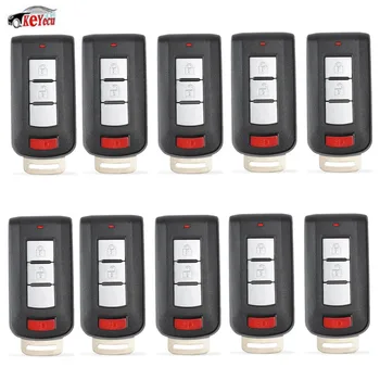 

KEYECU 10 Pcs/lot New Replacement Remote Car Key Shell Case Fob 2+1 Button for Mitsubishi Lancer Outlander ASX