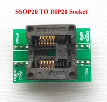 

SSOP20 To DIP20 MCU Test IC socket Programmer adapter Socket compatible SSOP8 SSOP14 chip
