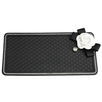 

Diamond Car Anti Slip Mat For Car GPS Mobile Phone Pad Car Camellia Silicone Non-slip Cushion interior accessories