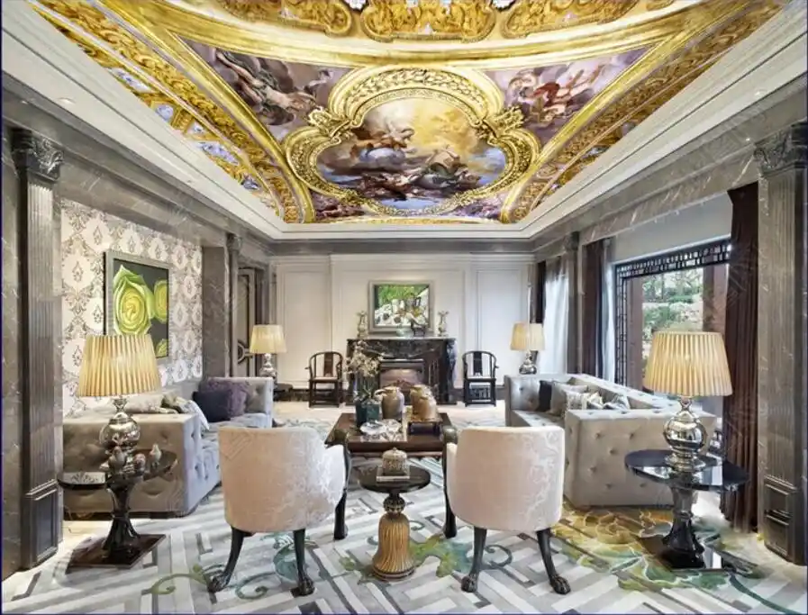 Custom Photo 3d Ceiling Murals Wallpaper Battle Of European Gods