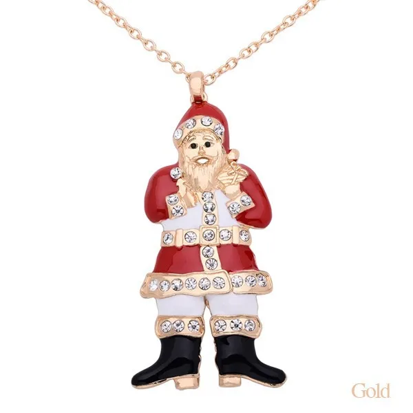 Новинка, модное ожерелье s& Кулоны, рождественское золотое ожерелье для женщин, большое хрустальное ожерелье s для рождественских подарков T1590