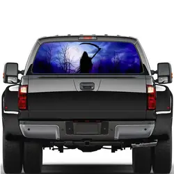 Задняя наклейка на окно автомобиля синий Thanatos смерти Guardian для грузовика SUV JEEP поверхность окна 147x46 см