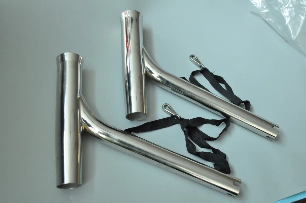 2X Highly Polished Stainless Outrigger Stylish Rod Holder Fishing ROD