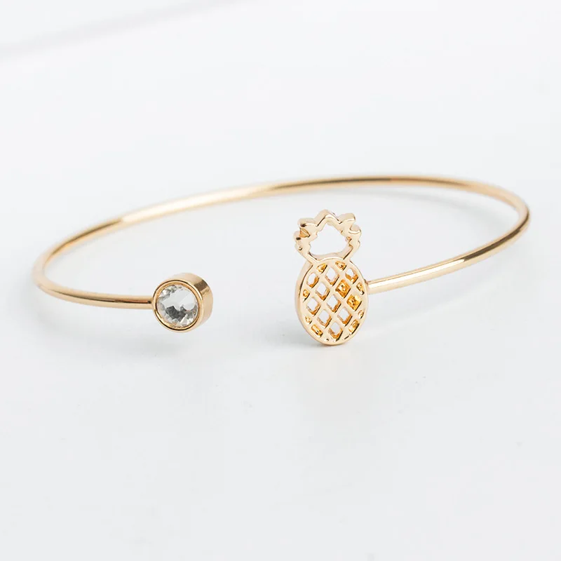 Регулируемые браслеты с шармами Pinapple лук Bilezik открытие браслет для женщин Jewelry Mujer браслеты модные украшения