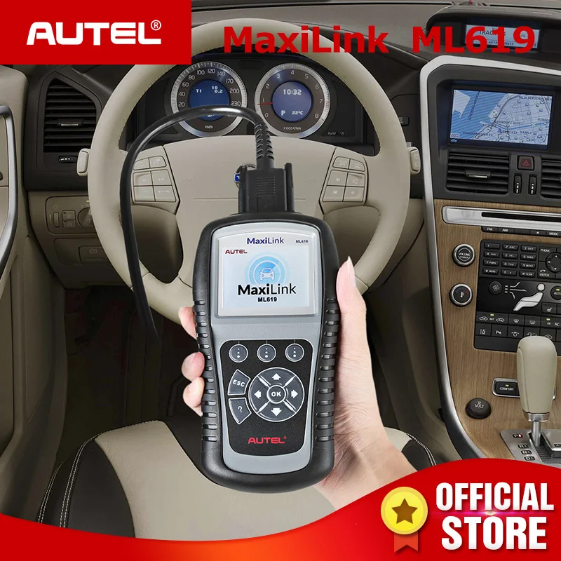 Autel MaxiLink ML619 CAN OBD2 Scanner ABS SRS AirBag Auto Diagnostic Scan Tool EOBD OBDII Code Reader PK AutoLink AL619 AL319 Autel MaxiLink ML619 CAN OBD2 Scanner ABS SRS AirBag Auto Diagnostic Scan Tool EOBD OBDII Code Reader PK AutoLink AL619 AL319