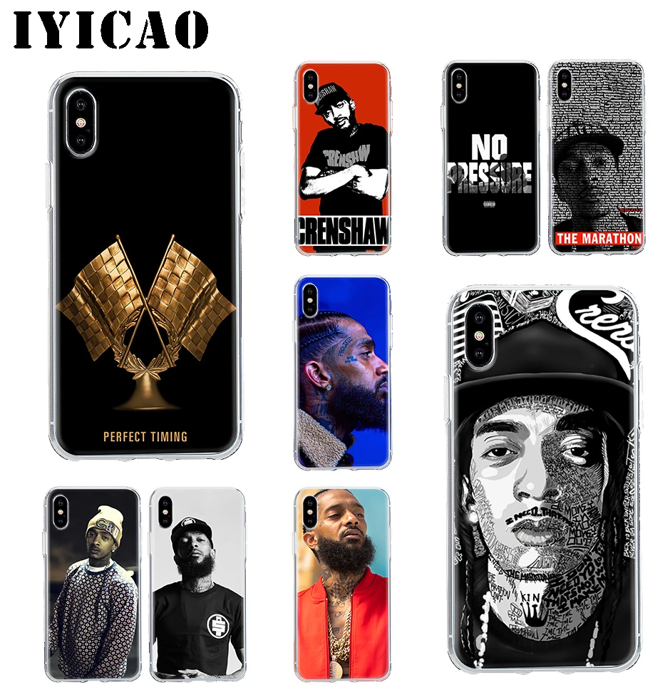 

IYICAO Rapper Nipsey Hussle Hard Case Cover Shell for iPhone 4 4s 5 5s Se 6 7 7plus 8 8Plus X XS MAX XR 6s Plus 11 pro max
