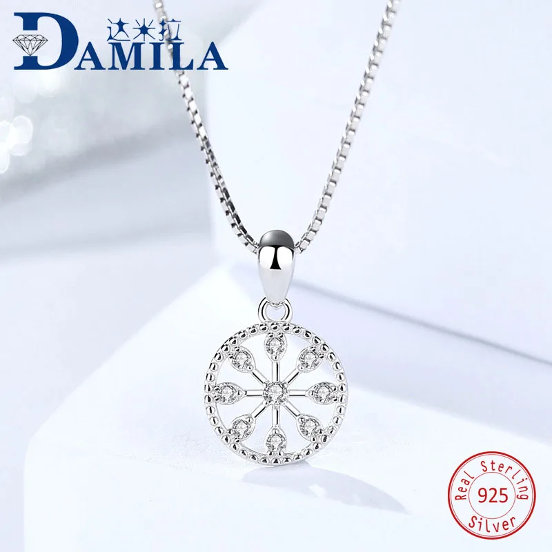 

Fashion crystal round geometric pendant for necklace silver 925 Cubic Zirconia stone pendants for women jewelry accessories S925