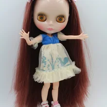 BJD шарнир RBL-201J DIY Обнаженная кукла Blyth подарок на день рождения для девочки 4 цвета большие глаза куклы с красивыми волосами милая игрушка