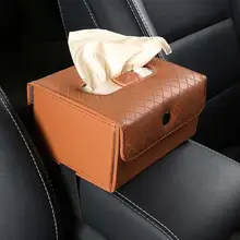Multifucntion авто интерьер автомобиля анти-влаги прямоугольные бумажные салфетки коробка pu кожа коробка для салфеток держатель чехол Салфетка
