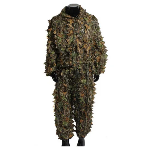 

3D Leaf Adults Ghillie Suit Woodland Camo/Camouflage Hunting Deer Stalking in