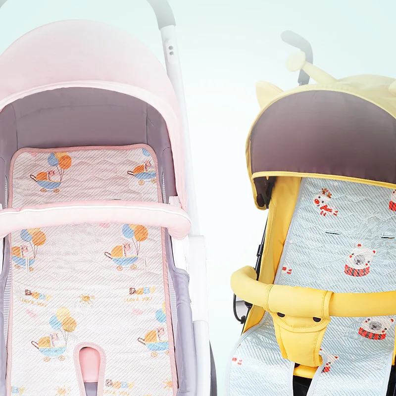 

Dropshipping Baby Stroller Cool Mat Liner Seat Breathable Cushion Mat Summer Ice Silk Pad Pram Mattress Straw Accessories