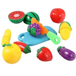 2017 горячие дети ролевая игра Кухня фрукты растительная пища игрушка лазерной резки комплект кукольного домика кухонные принадлежности