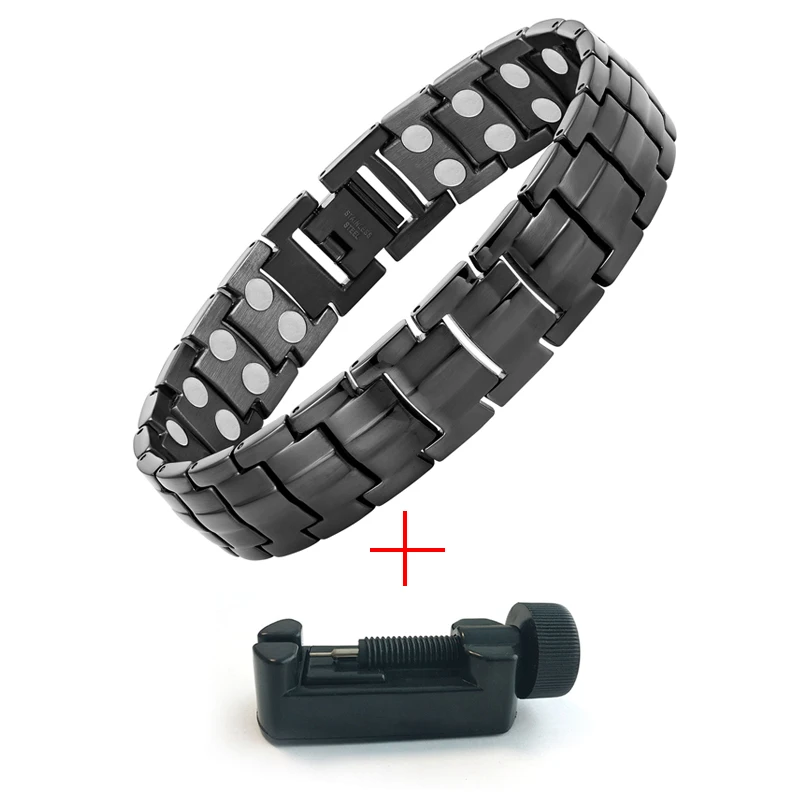 Vivari целебный магнитный браслет, двойные магниты для мужчин, мужской браслет, мужские браслеты, браслеты для здоровья, браслеты из нержавеющей стали - Окраска металла: Add tool EMBS401B