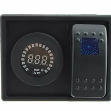 12 В/24 В цветной светодиодный цифровой вольтметр с кулисный переключатель держатель корпус комплект для автомобиля Лодка RV Мотоцикл морской